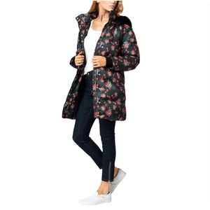 Juicy Couture Floral Hooded Puffer Winter Coat